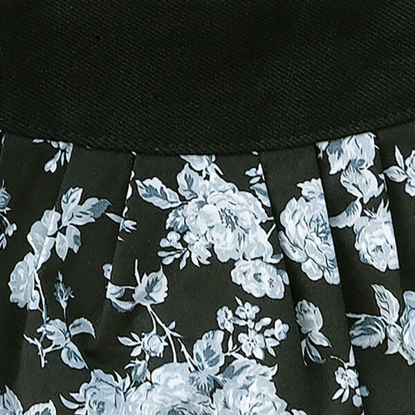 Sac fleurs noir et gris - Sac de taille à bandoulière ajustable - Image 5