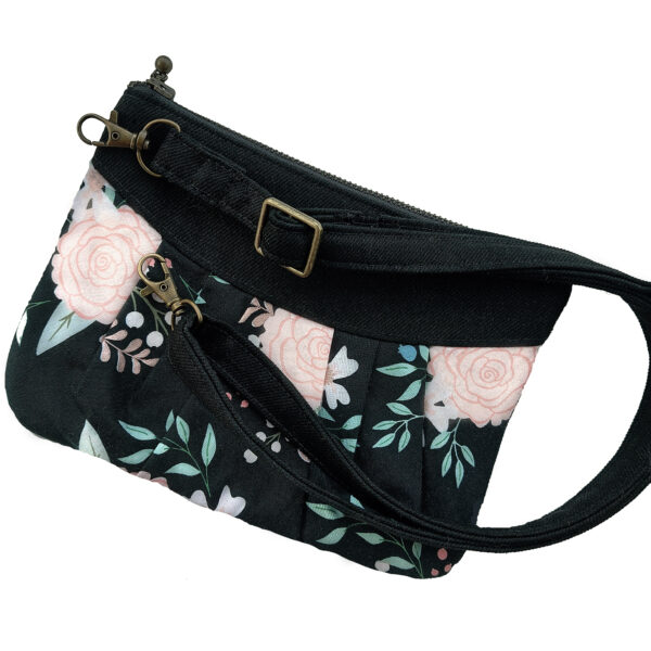 Sac bandoulière fleurs roses - Sac de taille ajustable - Image 4