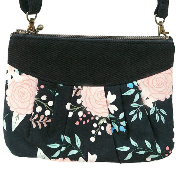 Sac bandoulière fleurs roses - Sac de taille ajustable - Image 3