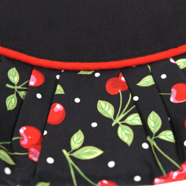 Pochette cerise noir et rouge - Mini sac de soirée avec poignée - Image 5