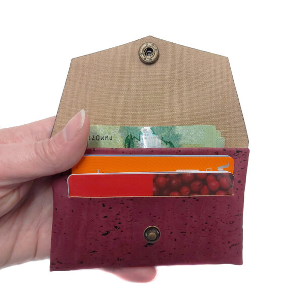 Porte-cartes vegan en liège ou en papier lavable - Image 13