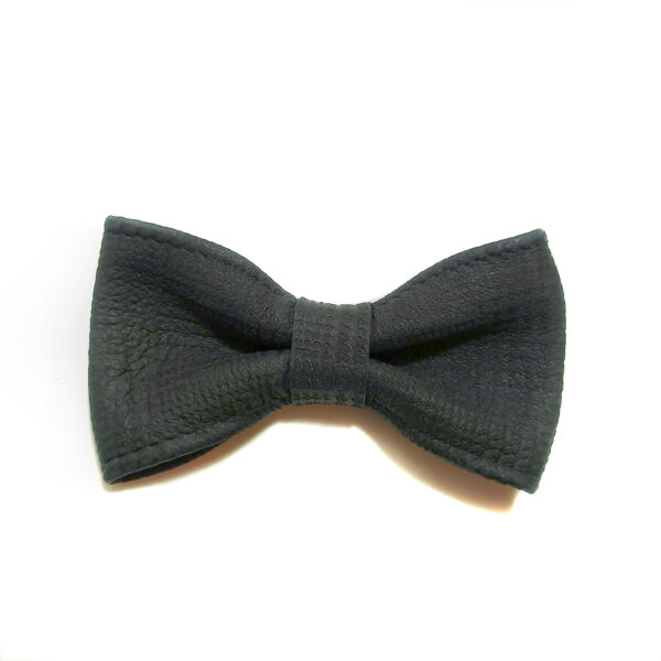 Barettes noeud - Pinces à cheveux en cuir/suède récupérés - Image 11