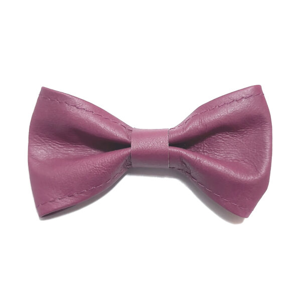 Barettes noeud - Pinces à cheveux en cuir/suède récupérés - Image 10