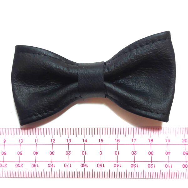 Barettes noeud - Pinces à cheveux en cuir/suède récupérés - Image 3