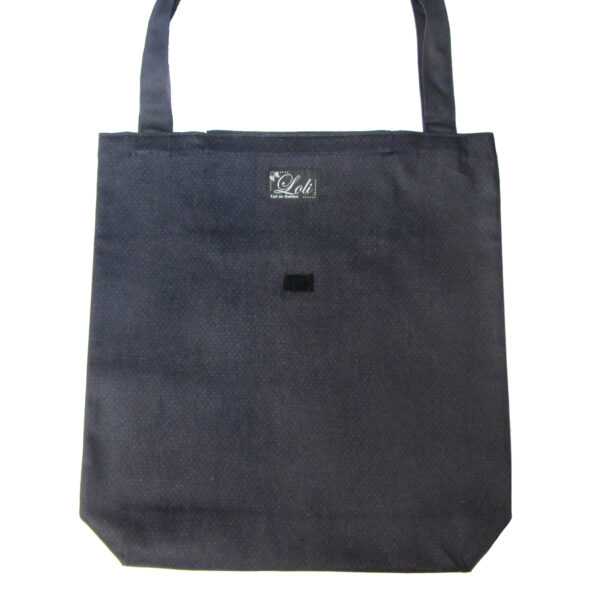 Sac pliable pois - Fourre-tout bleu violet foncé et gris - Image 9