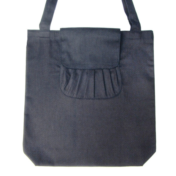 Sac pliable pois - Fourre-tout bleu violet foncé et gris - Image 4