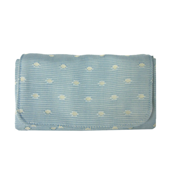 Sac pliable bleu pâle et pois beige - Image 3