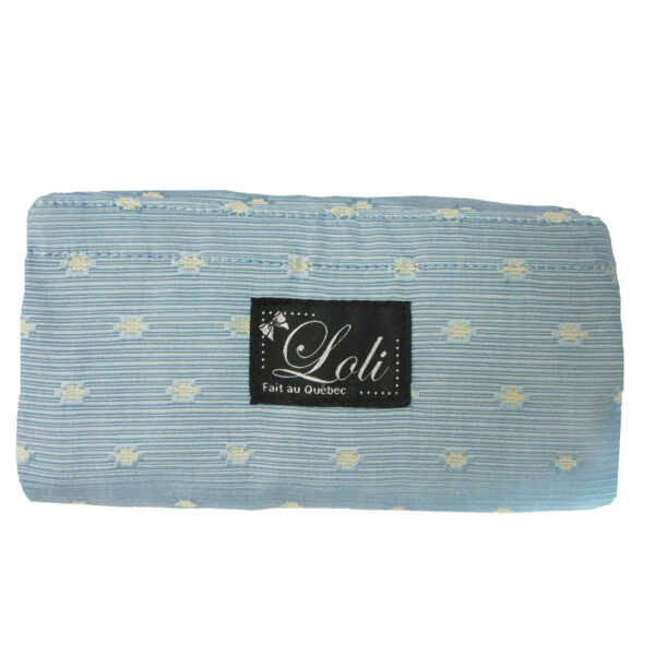 Sac pliable bleu pâle et pois beige - Image 10