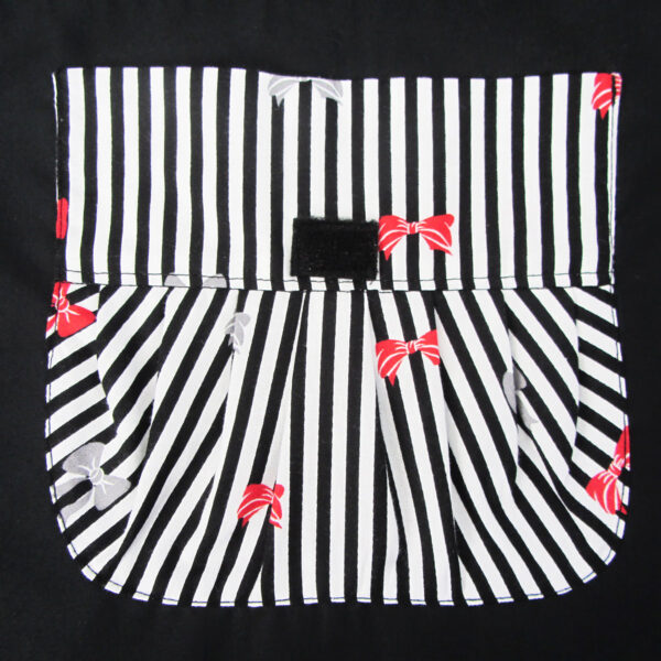 Sac rayé noir et blanc et boucles - Fourre-tout pliable hydrofuge - Image 6
