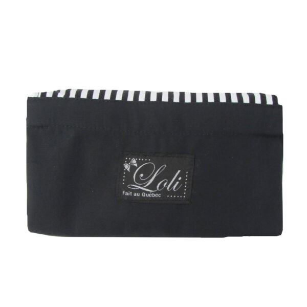 Sac rayé noir et blanc et boucles - Fourre-tout pliable hydrofuge - Image 8