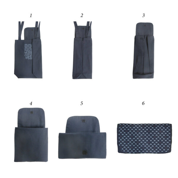 Sac pliable hydrofuge - Fourre-tout squelettes noir et crème - Image 14