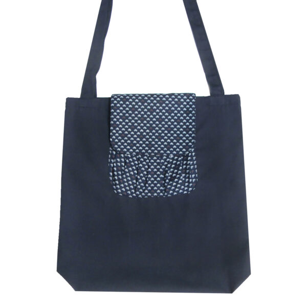Sac pliable motif vélo - Fourre-tout marine hydrofuge - Image 2