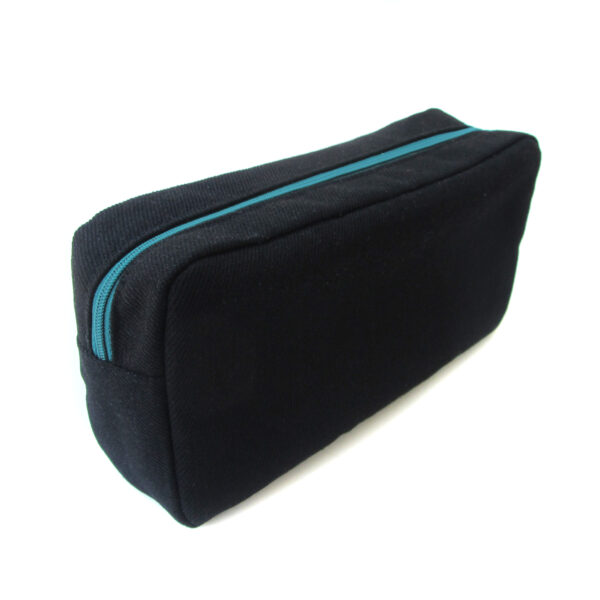 Trousse chic en dentelle noir et turquoise - Pochette de rangement - Image 10