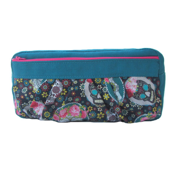 Trousse tête de mort mexicaine - Pochette à deux compartiments - Image 2
