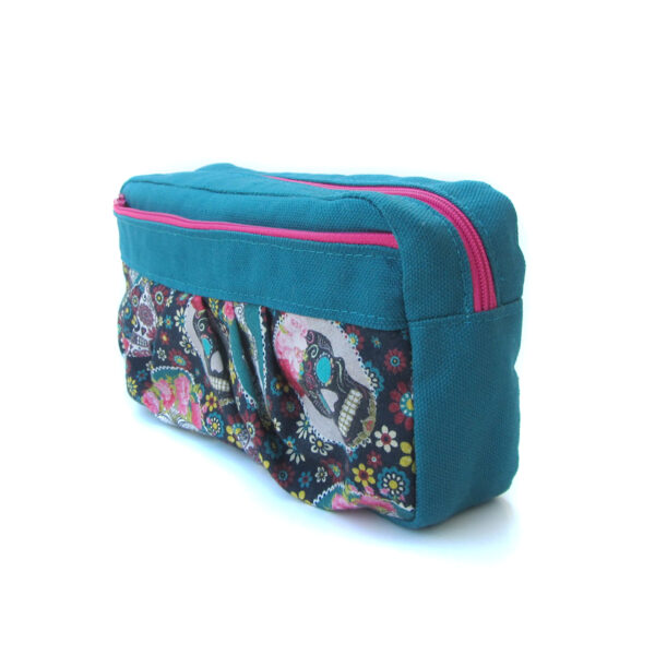 Trousse tête de mort mexicaine - Pochette à deux compartiments - Image 3