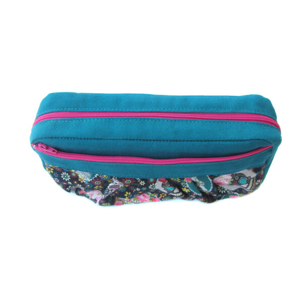 Trousse tête de mort mexicaine - Pochette à deux compartiments - Image 4