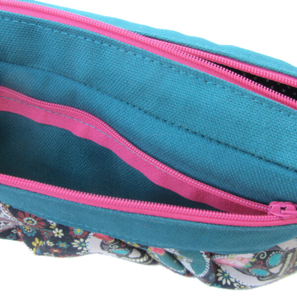 Trousse tête de mort mexicaine - Pochette à deux compartiments - Image 5