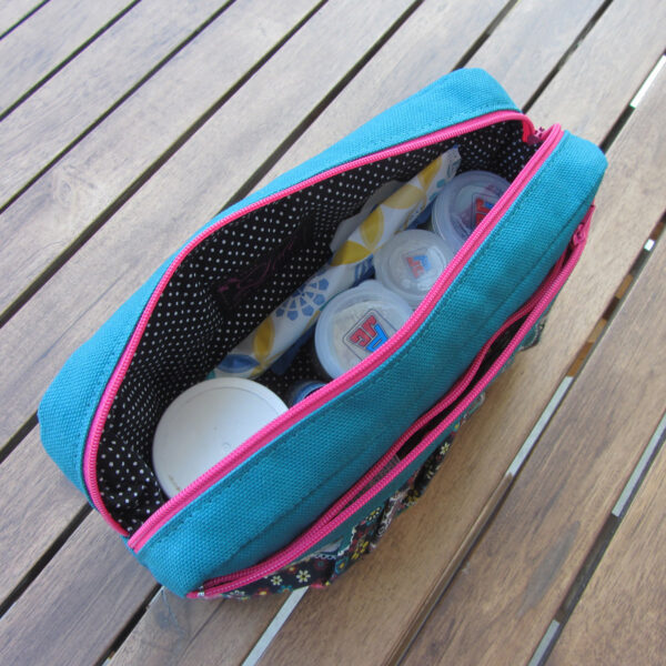 Étui à crayons en denim - Pochette à maquillage deux sections - Image 8