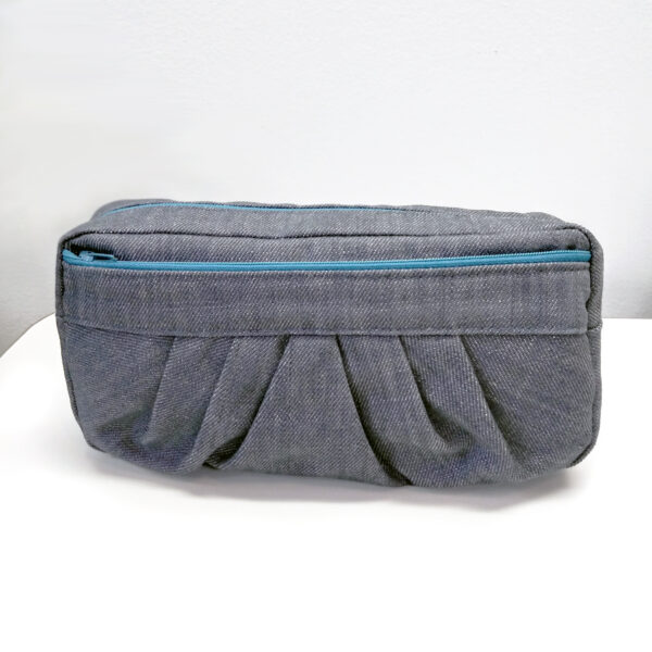 Étui à crayons en denim - Pochette à maquillage deux sections - Image 2