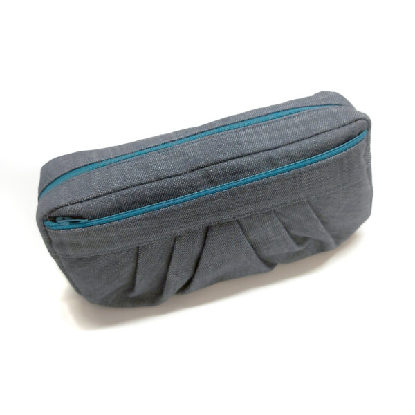 Étui à crayons en denim - Pochette à maquillage deux sections - Image 3