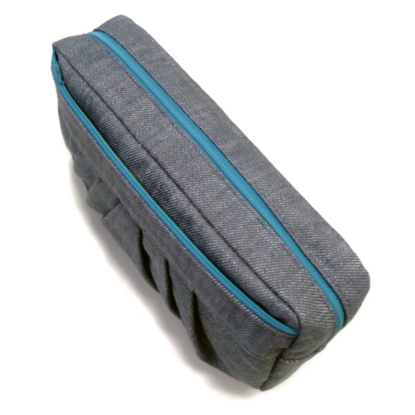 Étui à crayons en denim - Pochette à maquillage deux sections - Image 4