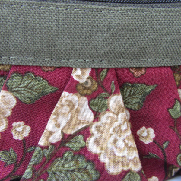 Trousse de toilette kaki et rouge - Pochette à deux sections - Image 5