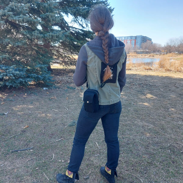 Sac pour cellulaire à bandoulière - Sac de taille en denim - Image 5