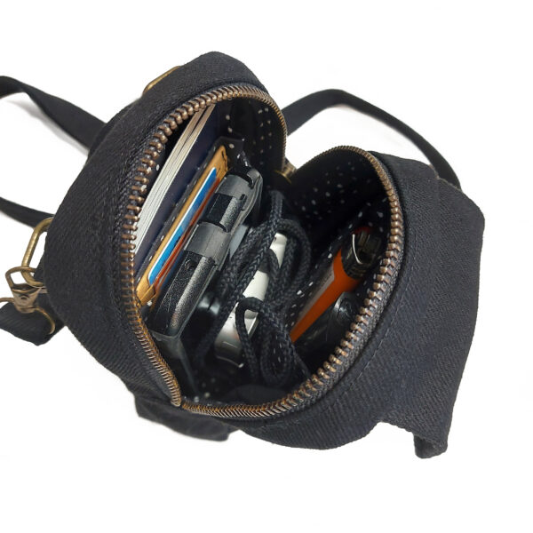 Sac pour cellulaire à bandoulière - Sac de taille en denim - Image 12