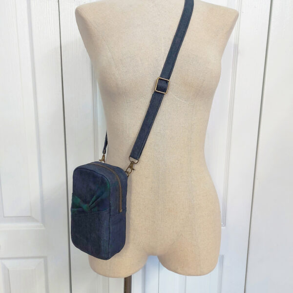 Sac banane denim bleu - Sacoche bandoulière ajustable - Image 3