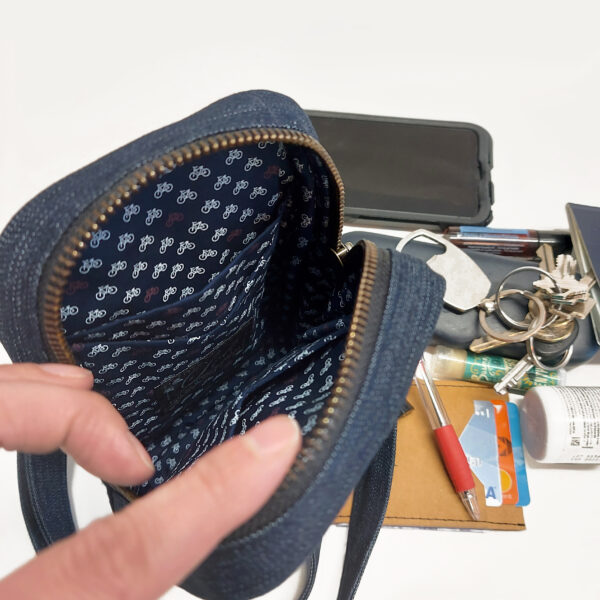 Sac banane denim bleu - Sacoche bandoulière ajustable - Image 8