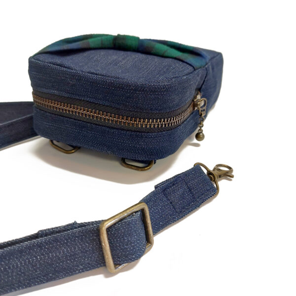 Sac banane denim bleu - Sacoche bandoulière ajustable - Image 6