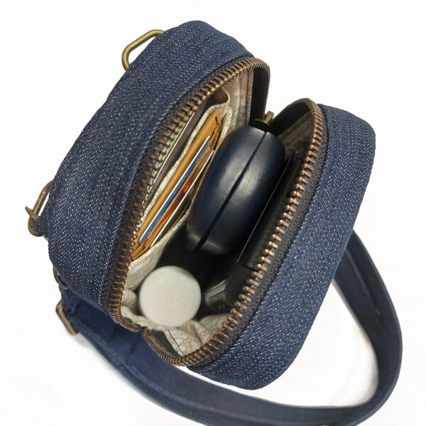 Petit sac de taille en denim - Sacoche bandoulière ajustable - Image 11