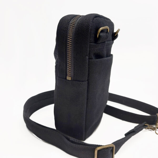 Sac de taille noir avec pochette au devant - Bandoulière ajustable - Image 8