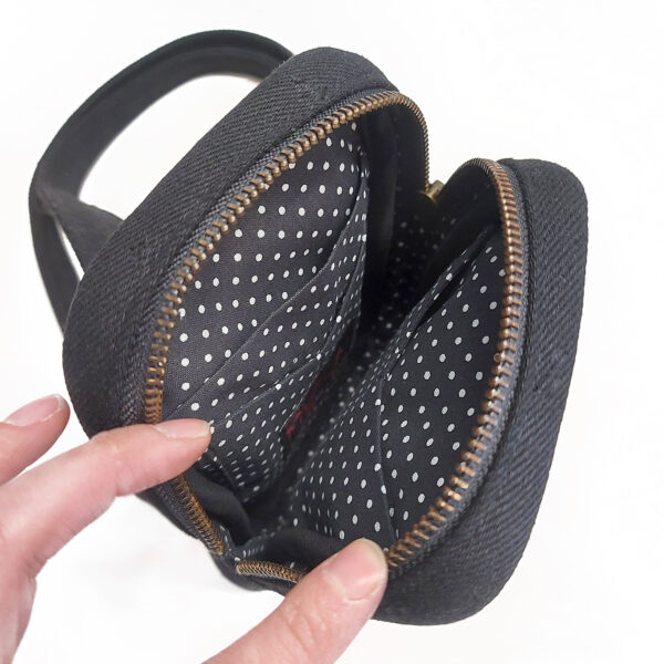Sac de taille noir avec pochette au devant - Bandoulière ajustable - Image 6