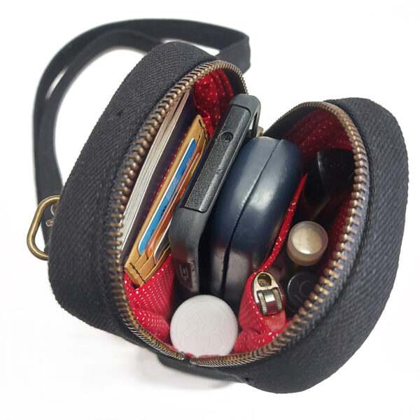 Petit sac motif cerises rouges - Sac à main bandoulière ajustable - Image 9