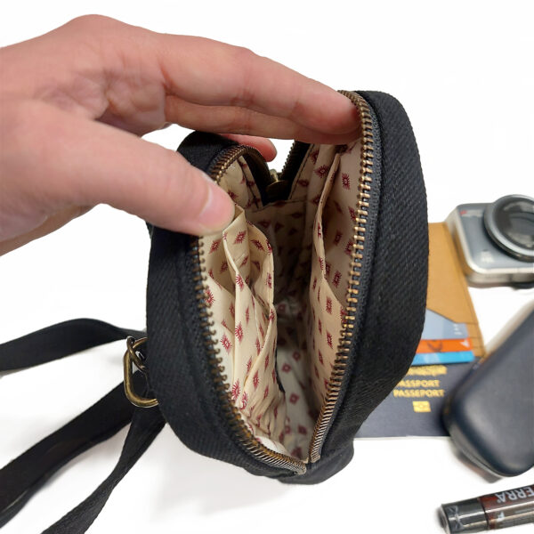 Sac banane noir et rouge - Sacoche bandoulière ajustable - Image 9