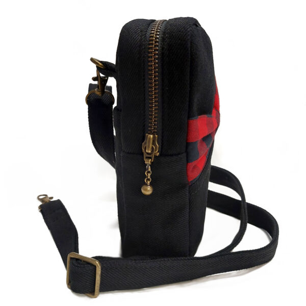 Sac banane noir et rouge - Sacoche bandoulière ajustable - Image 7