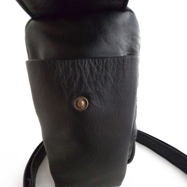 Sac de taille cuir noir - Pochette cellulaire à bandoulière - Image 8