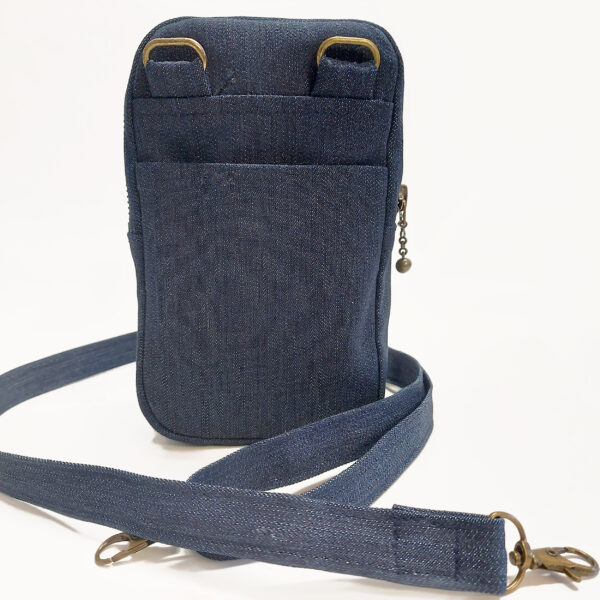 Sac banane jeans bleu et jaune - Sacoche bandoulière ajustable - Image 13