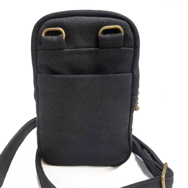 Sac de taille noir avec pochette au devant - Bandoulière ajustable - Image 9