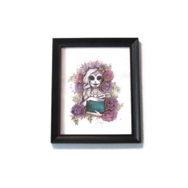 Illustration 8 1/2" x 11" Même La Muerte aime Loli. - Image 2