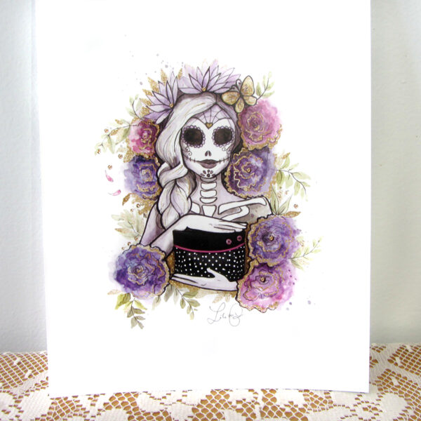 Illustration 8 1/2" x 11" Même La Muerte aime Loli. - Image 9