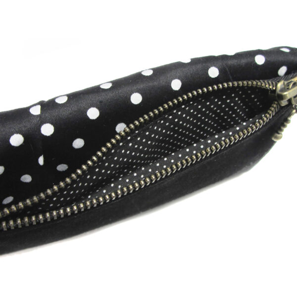 Portefeuille noir et blanc à pois - Doublure anti-fraude RFID - Image 6