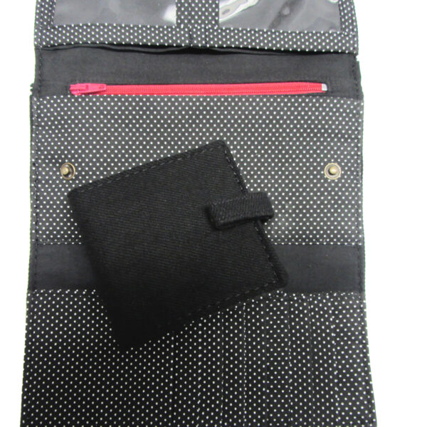 Portefeuille noir et blanc à pois - Doublure anti-fraude RFID - Image 13