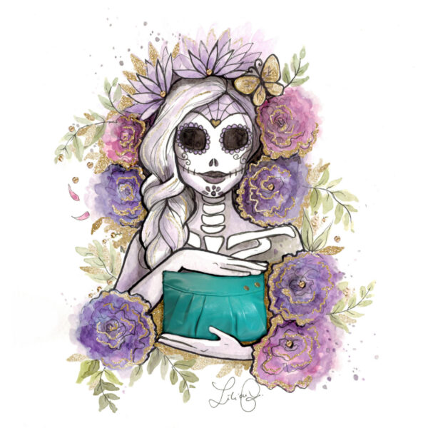 Illustration 8 1/2" x 11" Même La Muerte aime Loli.