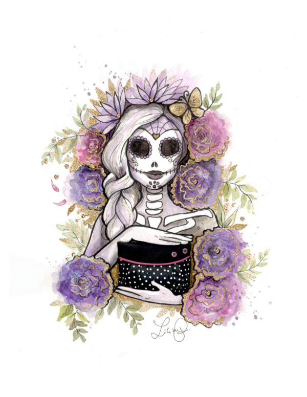 Illustration 8 1/2" x 11" Même La Muerte aime Loli. - Image 7