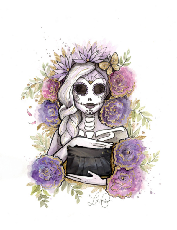 Illustration 8 1/2" x 11" Même La Muerte aime Loli. - Image 4