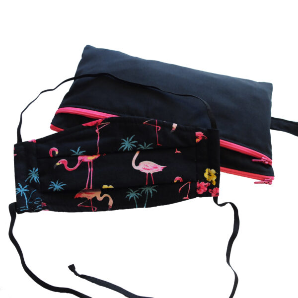 Pochette imperméable double pour masque ou serviette réutilisable