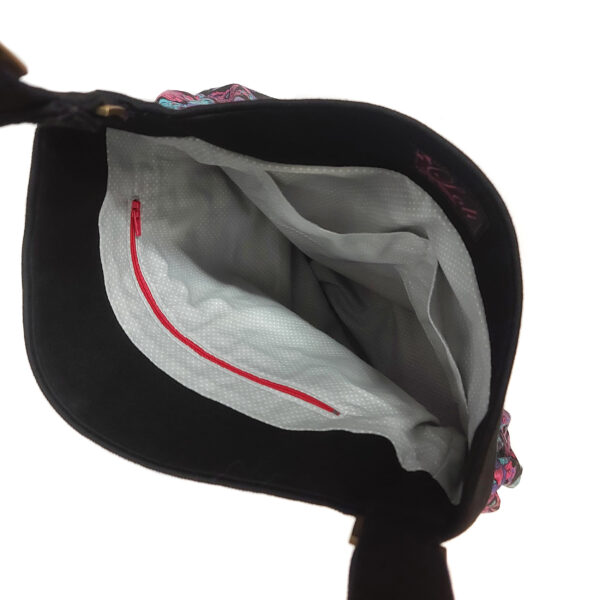 Fourre-tout noir avec boucle bleu - Sac bandoulière tête de mort - Image 4
