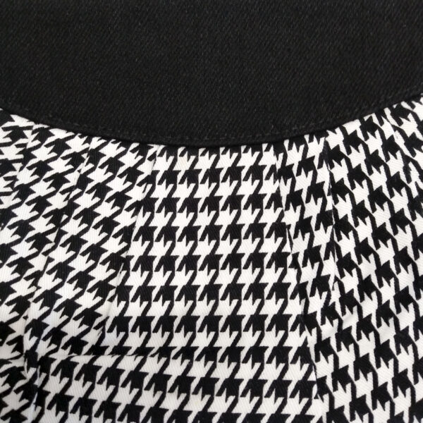 Pochette pied de poule noir et blanc avec poignée de transport - Image 5